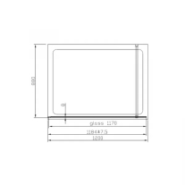 Paravan de duș Fluminia, Foxy Gold, 100 cm, easy clean, profil auriu periat